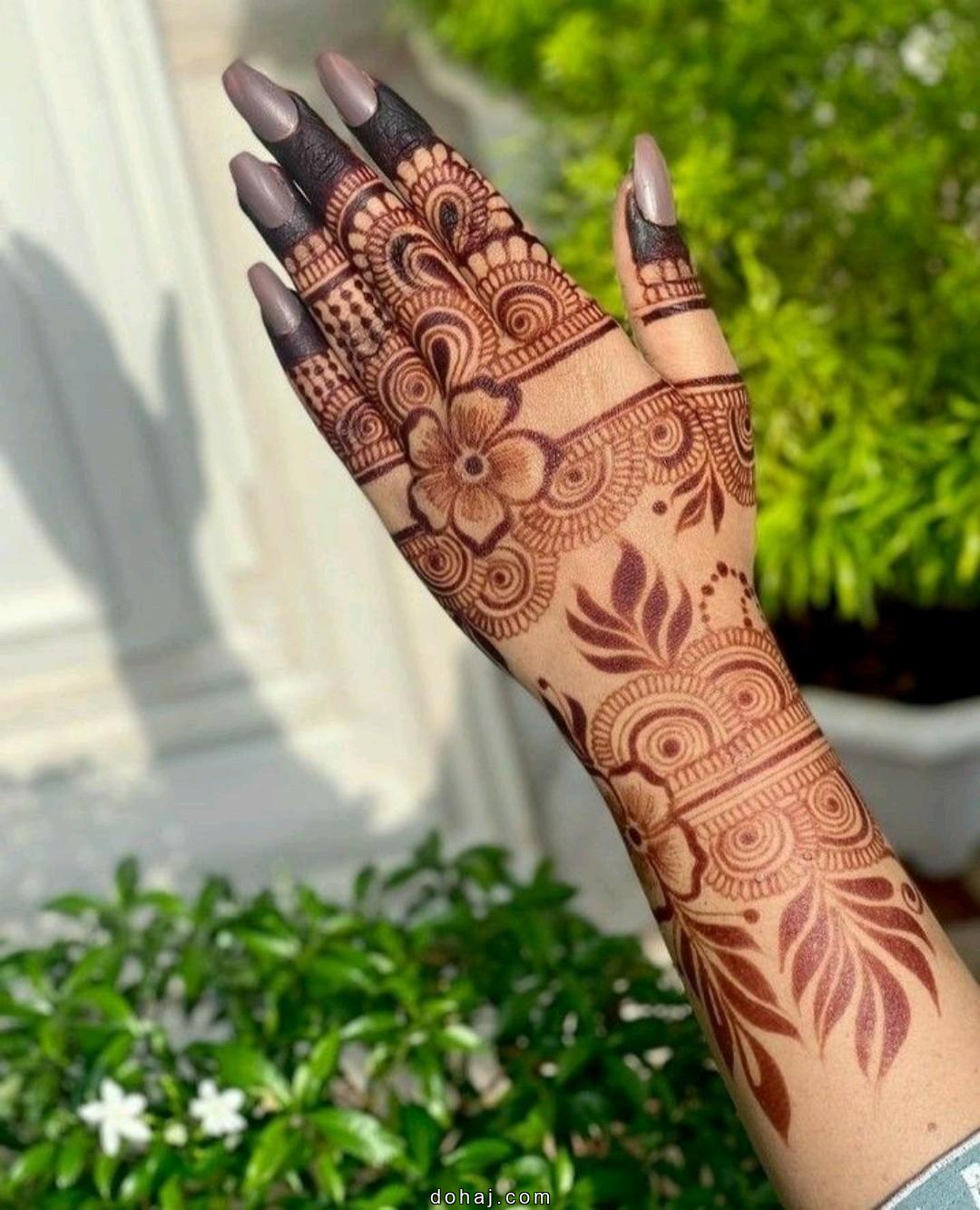 Stylish Rose Flower Mehndi Design