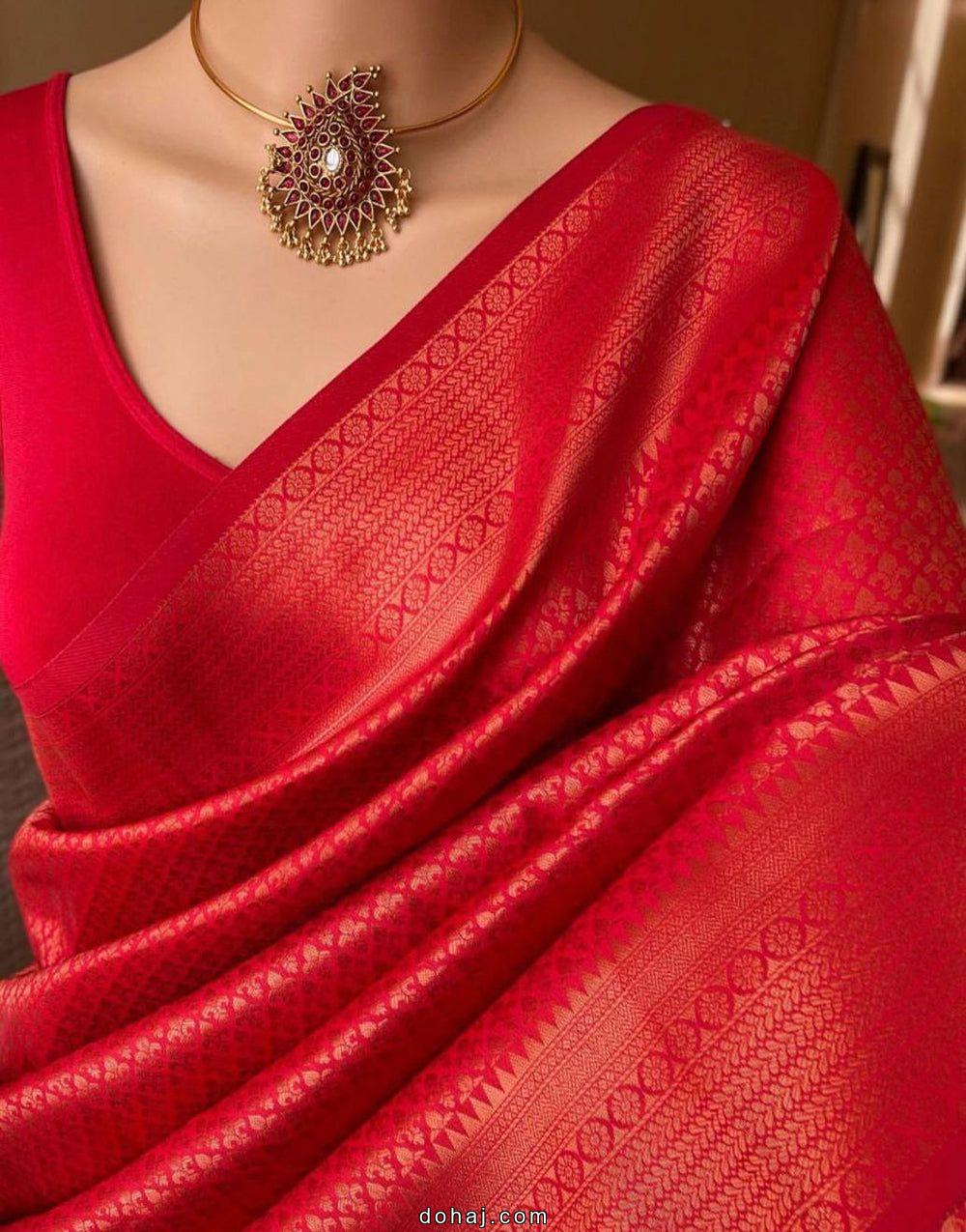 Tissue Silk Saree Blouse Designs