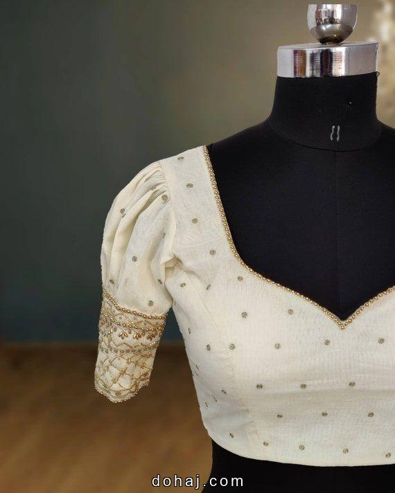 Trendy Organza Saree Blouse Designs