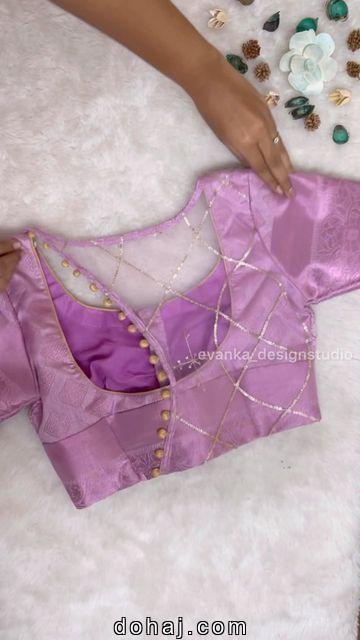 Velvet Blouse Designs Latest