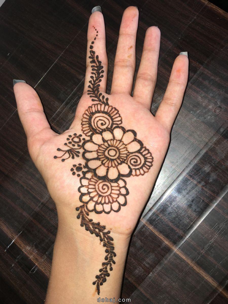 Very Simple Mehndi Design Front Hand