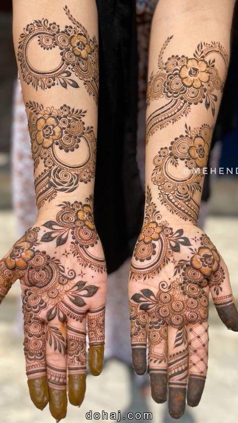 Wedding Back Full Hand Bridal Mehndi Design