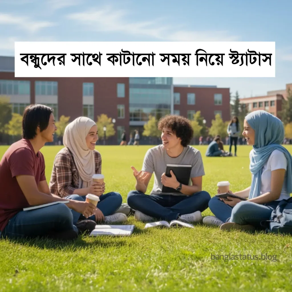 ১০০+ বন্ধুদের সাথে কাটানো সময় নিয়ে স্ট্যাটাস – বন্ধুদের সাথে আড্ডা নিয়ে ক্যাপশন ২০২৬, প্রেমিক প্রেমিকার রোমান্টিক পিক