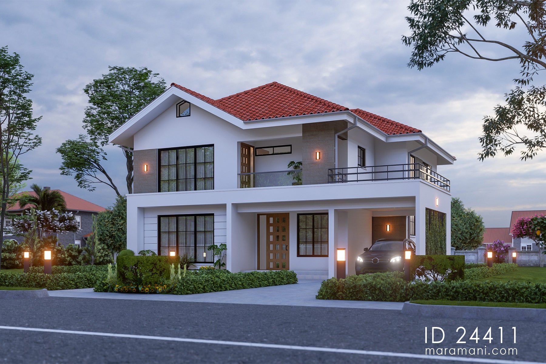 Duplex House Front Design