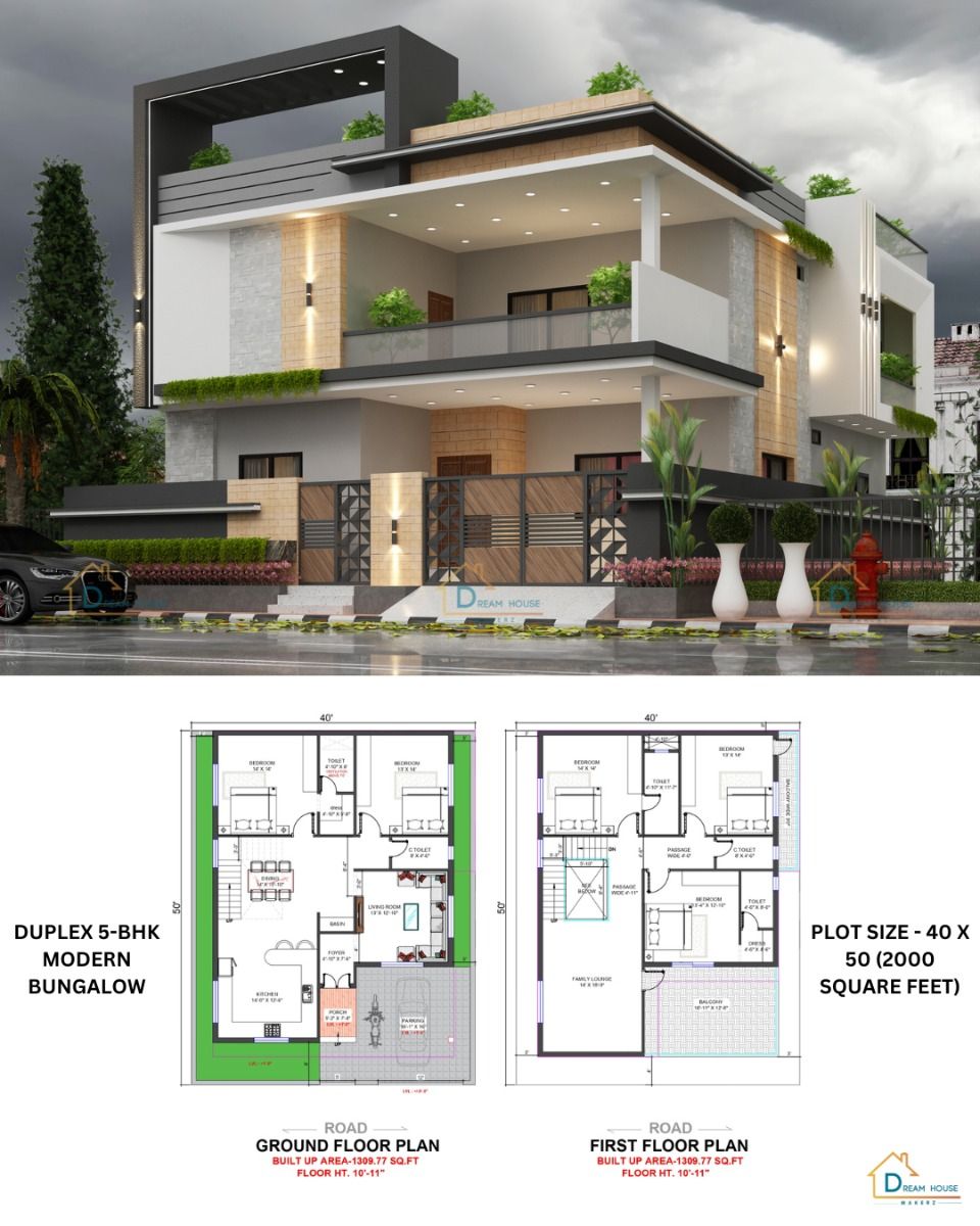 Village Duplex House Design