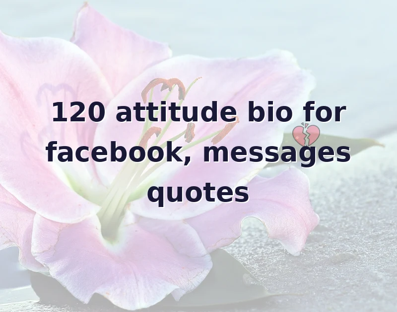 attitude bio for facebook
