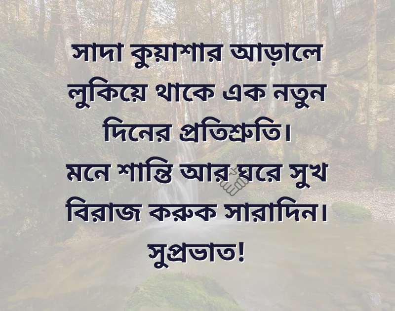 কুয়াশায় ঘেরা সকাল নিয়ে এসএমএস